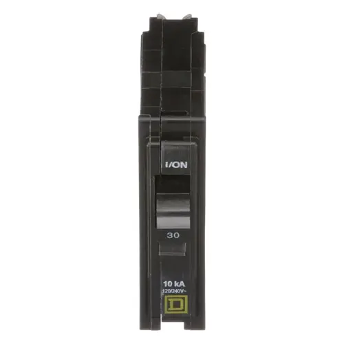 Square D QO130C QO Circuit Breaker, Mini, 30 A, 1 -Pole, 120/240 VAC, 48 VDC, Plug Mounting
