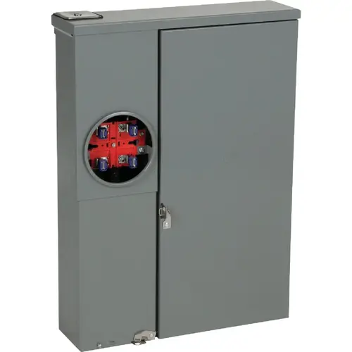 Square D SC816F200PS HOM 200A 8-Space 16-Pole Rainproof Plug On Neutral Outdoor Meter Breaker Panel