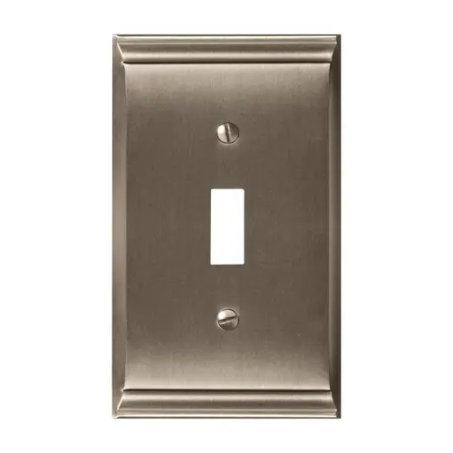 Amerock BP36500G10 4-9/10" x 2-9/10" Candler Single Toggle Wall Plate Satin Nickel Finish