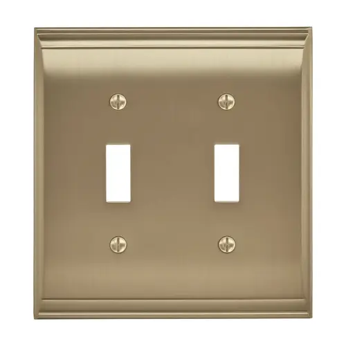 Amerock BP36501BBZ 4-9/10" x 4-7/10" Candler Double Toggle Wall Plate Golden Champagne Finish