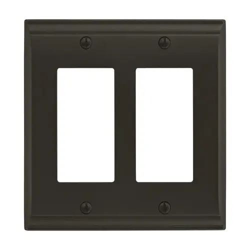 Amerock BP36505BBR 7-3/10" x 4-3/4" Candler Double Rocker Wall Plate Black Bronze Finish