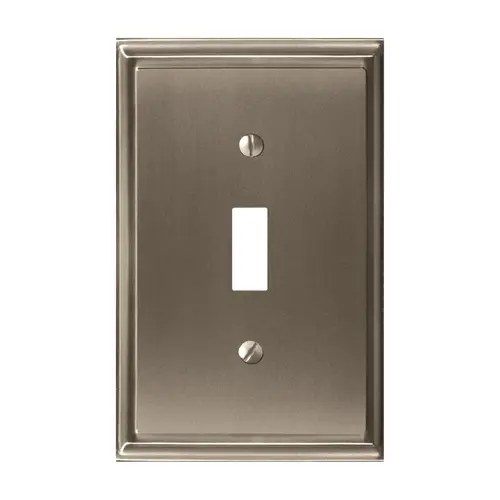 Amerock BP36514G10 Mulholland Single Toggle Wall Plate Satin Nickel Finish