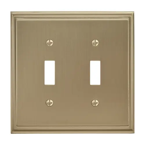 Amerock BP36515BBZ 7-3/10" x 4-3/4" Mulholland Double Toggle Wall Plate Golden Champagne Finish