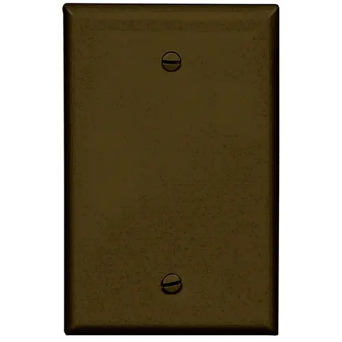 Arrow Hart PJ13B Wallplate, 3-1/2 in L, 1/4 in W, 1 -Gang, Polycarbonate, Brown, High-Gloss, Screw Mounting