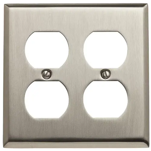 Baldwin 4771.150.CD Double Duplex Switchplate - Satin Nickel
