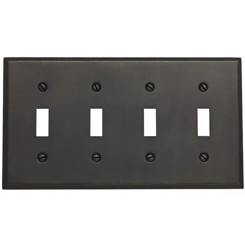 Baldwin 4772.112.CD Quad Toggle Switchplate Venetian Bronze