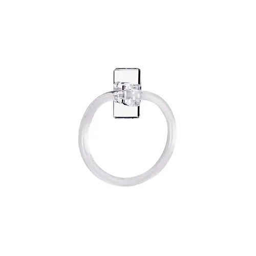 Brixwell MTRC2 Clear Acrylic Mirrored 7" Towel Ring