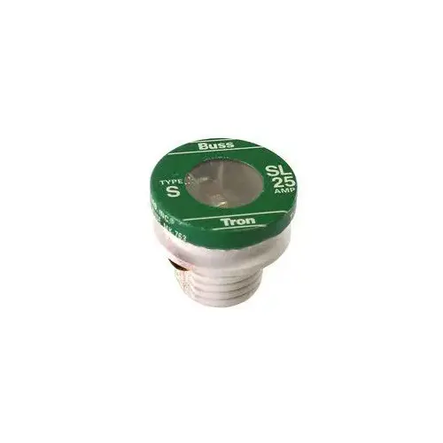 Bussmann BP/SL-25 Plug Fuse, 25 A, 125 V, 10 kA Interrupt, Time Delay Fuse - pack of 3