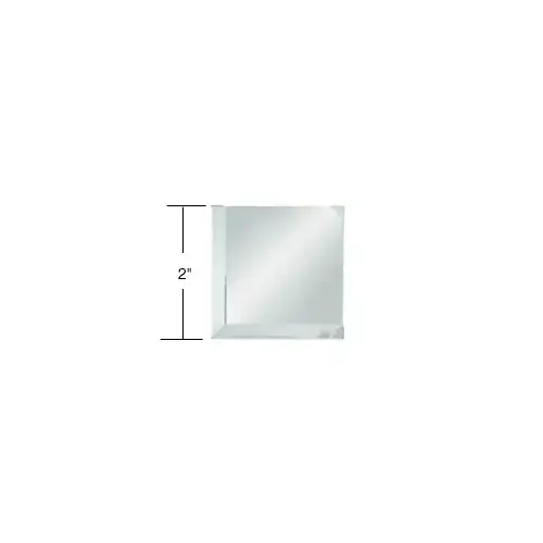 CRL BM2C2 Clear Mirror Glass 2" Square Beveled on 2 Sides
