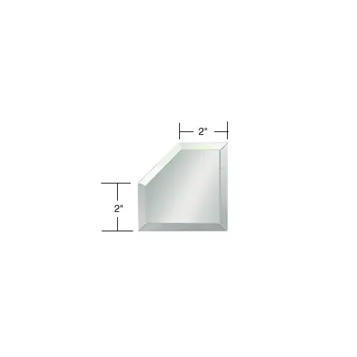 CRL BM4M2 Clear Mirror Glass 2" Mitered Corner Beveled on All 5 Sides