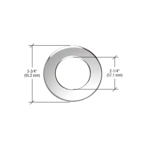 CRL DKPC7 Acrylic Mirror Door Knob Plate Clear