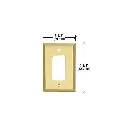 CRL MMP12BR Brass Single Designer Metal Mirror Plate