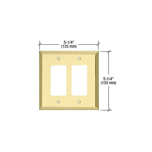 CRL MMP13BR Brass Double Designer Metal Mirror Plate