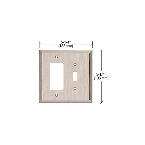 CRL MMP14BN Brushed Nickel Designer/Toggle Metal Mirror Plate