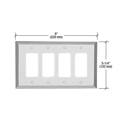 CRL MMP17CH Chrome Quad Designer Metal Mirror Plate