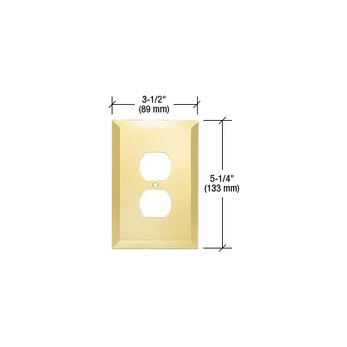 CRL MMP2BR Brass Single Duplex Metal Mirror Plate