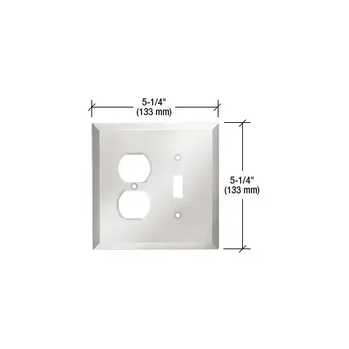 CRL MMP7CH Chrome Duplex/Toggle Metal Mirror Plate