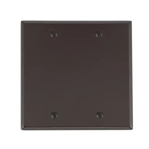 Eaton 2137B-BOX 2137 Wallplate, 4-1/2 in L, 4.56 in W, 0.08 in Thick, 2 -Gang, Thermoset, Brown