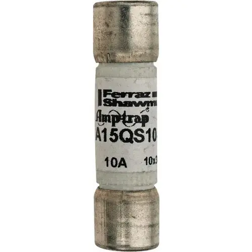 Ferraz Shawmut A15QS10-2 Cylindrical Fast-Acting Fuse: 10 A, 10.4 mm Dia