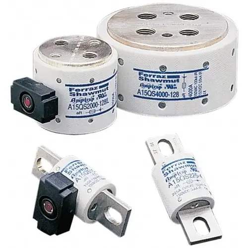 Ferraz Shawmut A15QS2000-128 Cylindrical Fast-Acting Fuse: 2,000 A, 1-7/8" OAL, 2" Dia