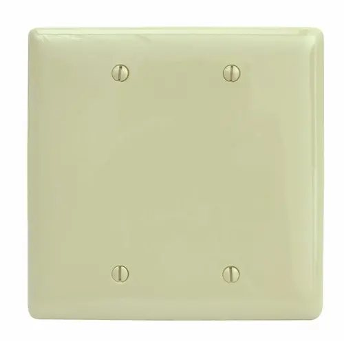HUBBELL WIRING NPJ23I Wallplate Midi 2-Gang Blank, Ivory