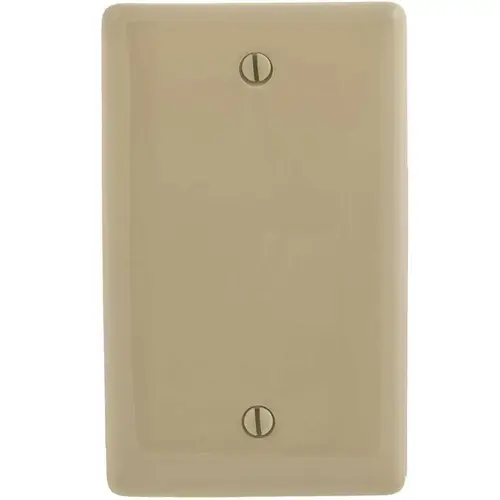 HUBBELL WIRING P13I Wall Plates; Wall Plate Type: Blank Wall Plate ; Color: Ivory ; Wall Plate Configuration: Blank ; Material: Thermoplastic ; Shape: Rectangle ; Wall Plate Size: Standard