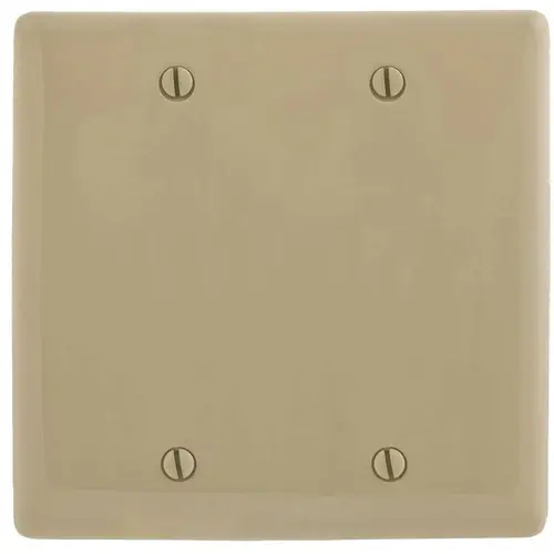HUBBELL WIRING PJ23I 2-Gang Ivory Medium Size Box Mount Blank Wall Plate