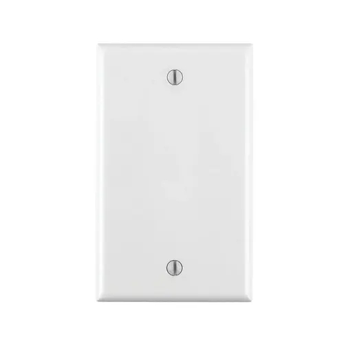 Leviton R52-88014-00W Wallplate, 4-1/2 in L, 2-3/4 in W, 0.22 in Thick, 1 -Gang, Thermoset Plastic, White, Smooth