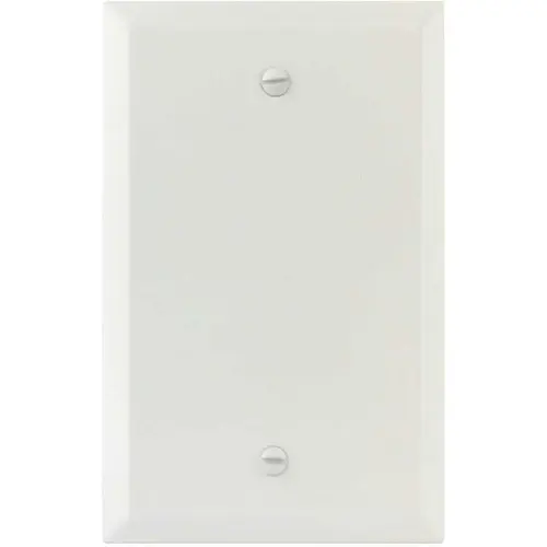 Titan3 Technology TPMSJW-B White Smooth 1-Gang Blank Jumbo Metal Wall Plate