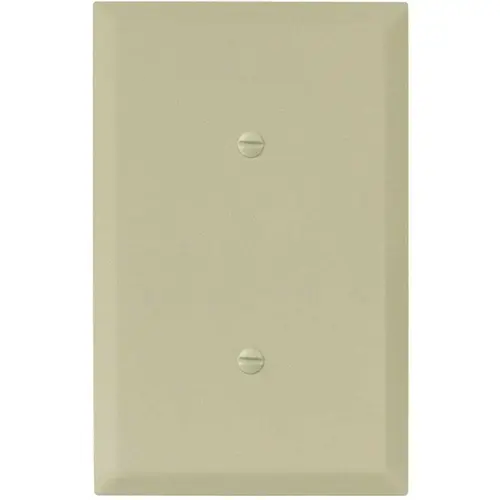 Titan3 Technology TPMTJI-B Ivory Textured 1-Gang Blank Jumbo Metal Wall Plate