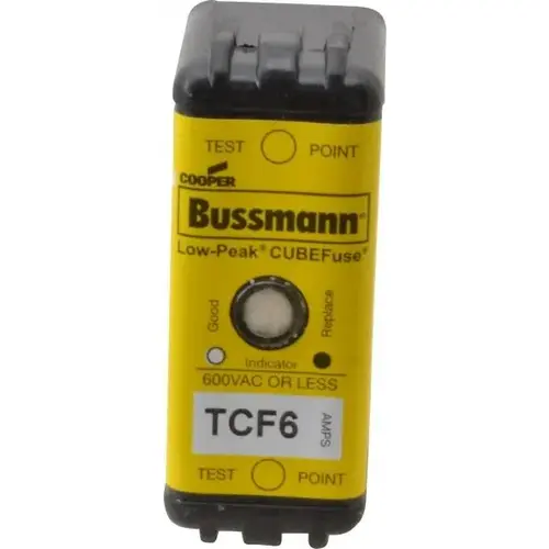 Cooper Bussmann TCF6 Blade Time Delay Fuse: CF, 6 A, 2-7/64" OAL