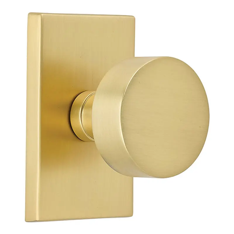 Contemporary Round Door KnobSatin Brass / Passage