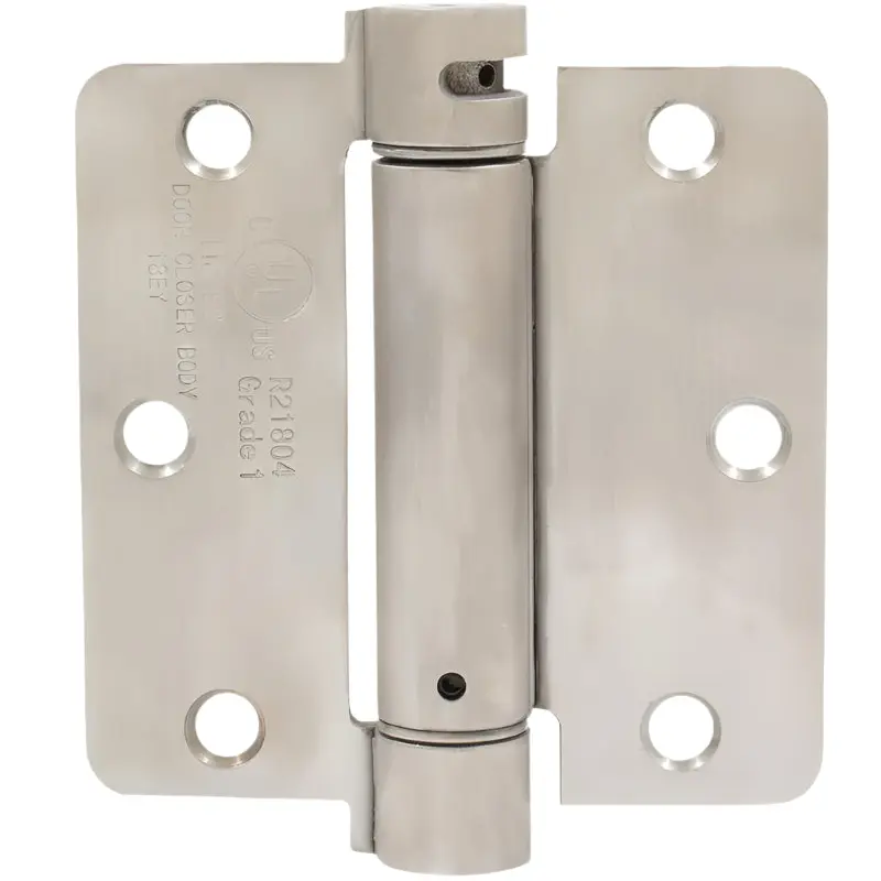 Stainless Steel Spring Hinge, 1/4 Radius3-1/2" x 3-1/2"