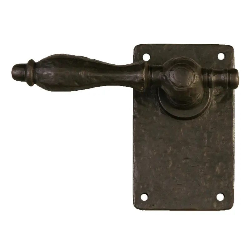 Solid Bronze Turn Lever On Plate, Single DummyLeft Hand