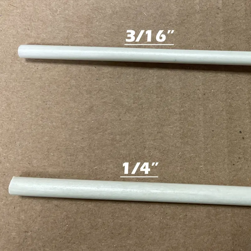 3/16" Fiberglass Round Roman Shade Ribs - 14' Uncut