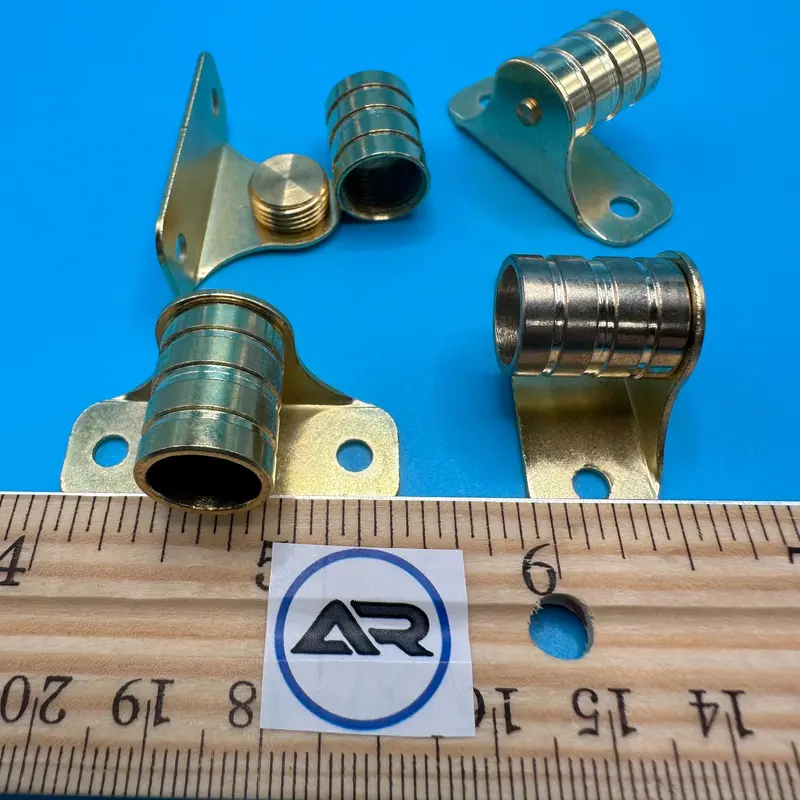 3/8" Outside Mount Curtain Rod Brass Brackets (pair)