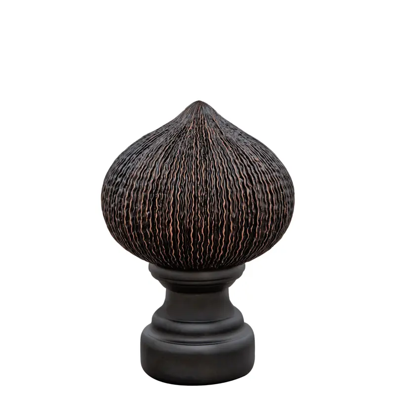 AriA Paloma Onion Antiquities Metal Finial 1-3/8" - Various ColorsDark Oil Rubbed Bronze - DRB