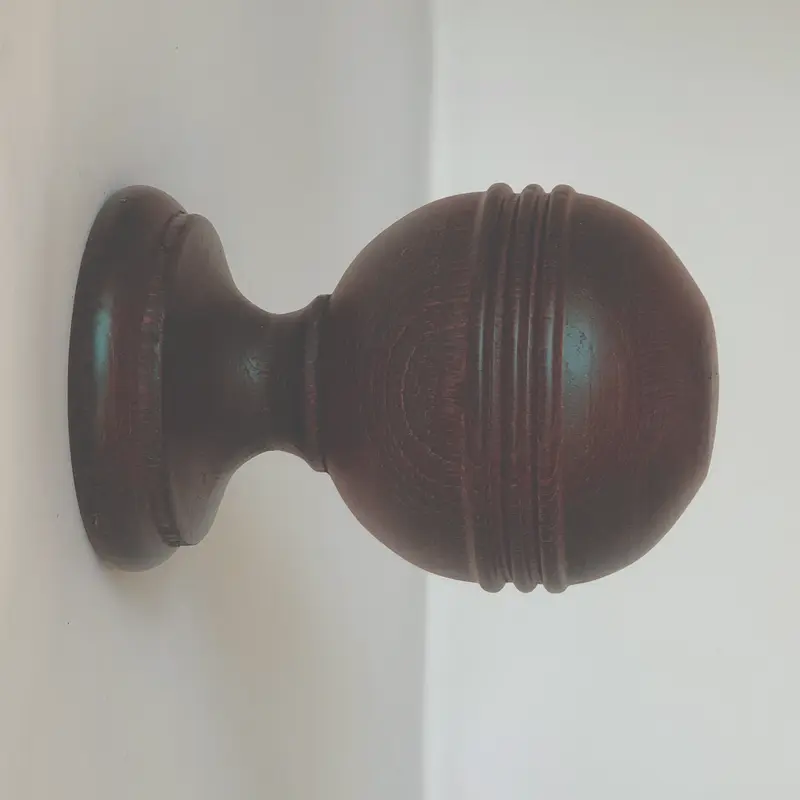 Finial Ringed Ball W 2"