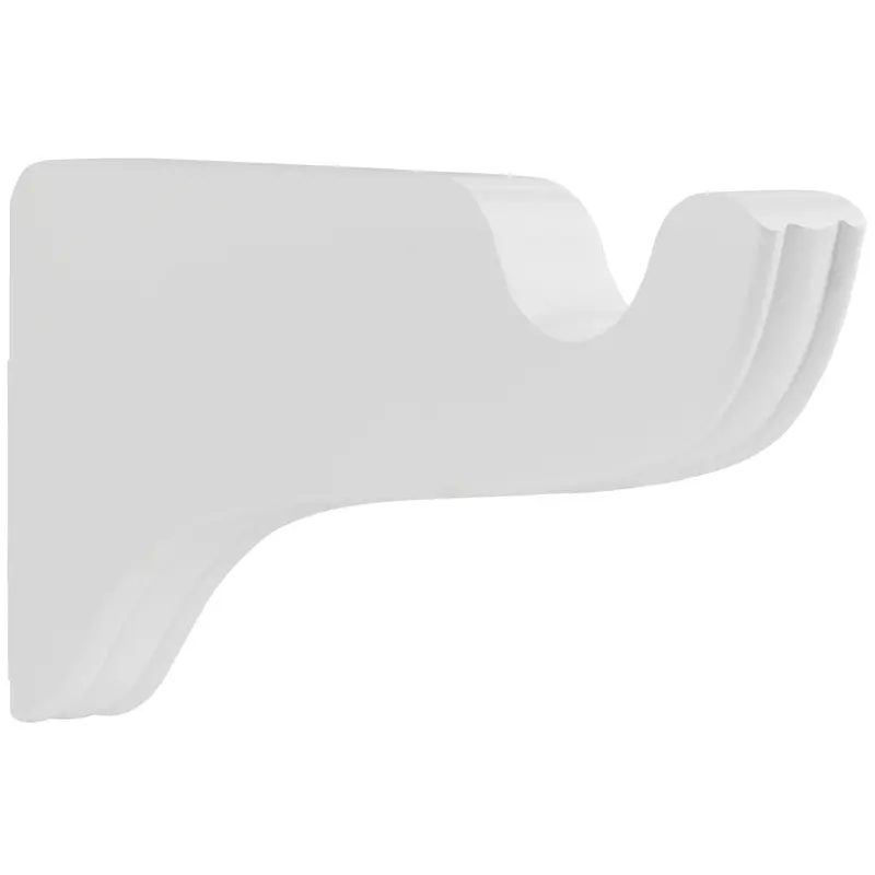 Kirsch 1-3/8" Wood Trends Wall Bracket 6" Return Pair- Various ColorsBlack 059