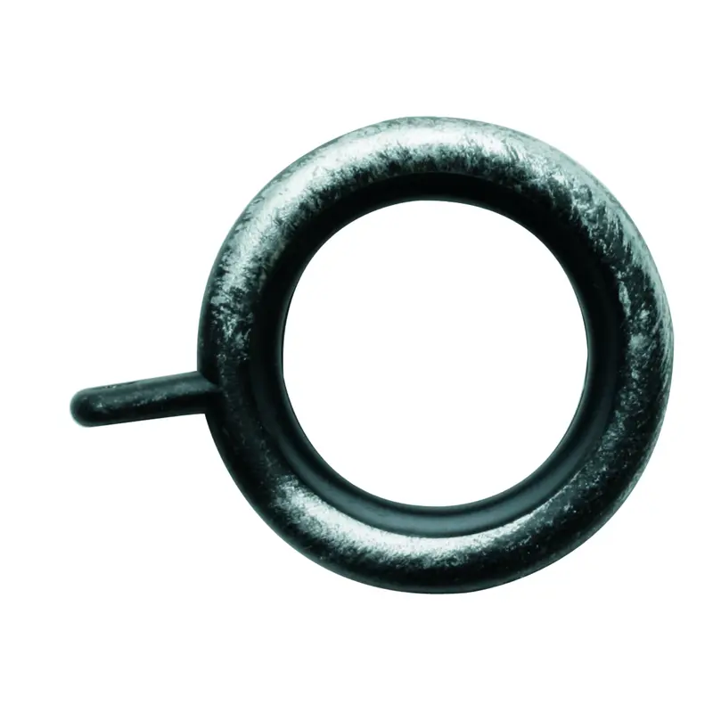 Smooth Iron Ring 30mm-black Silver