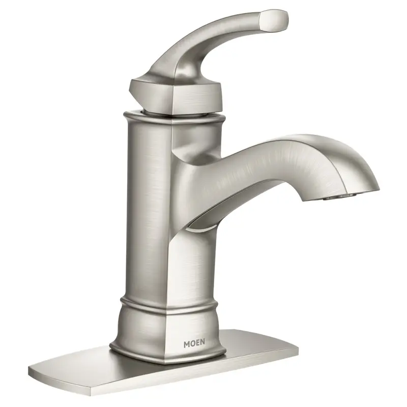 Hensley Spot resist br nickel mb one-handle high arc bathroom faucetSpot Resist Brushed Nickel Microban
