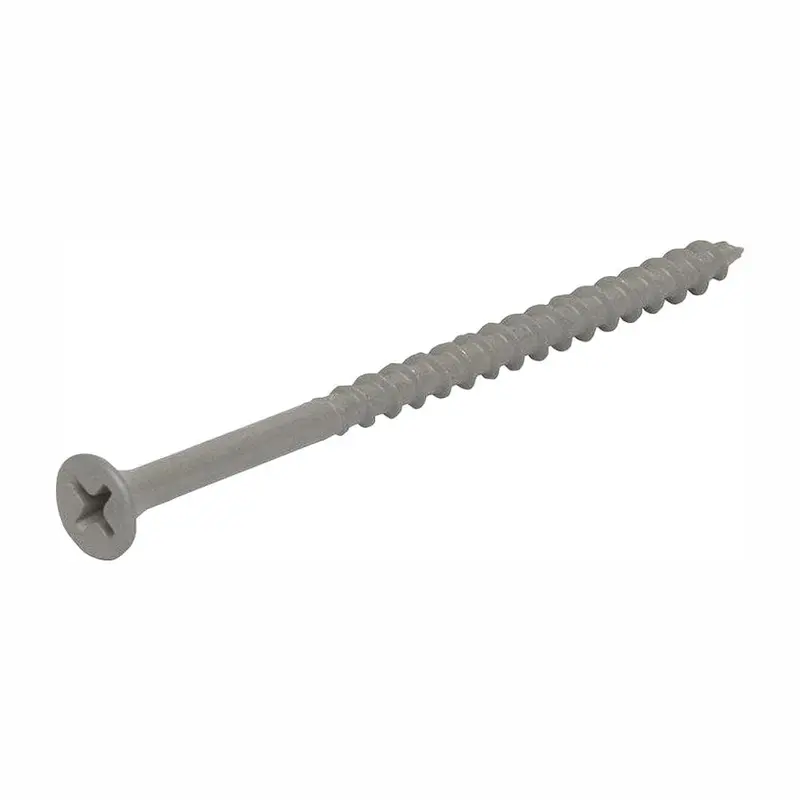 #8 x 3 in. Philips Bugle-Head Coarse Thread Sharp Point Polymer Coated Exterior Screw (1 lb./Pack)5 / 5 / 3 in