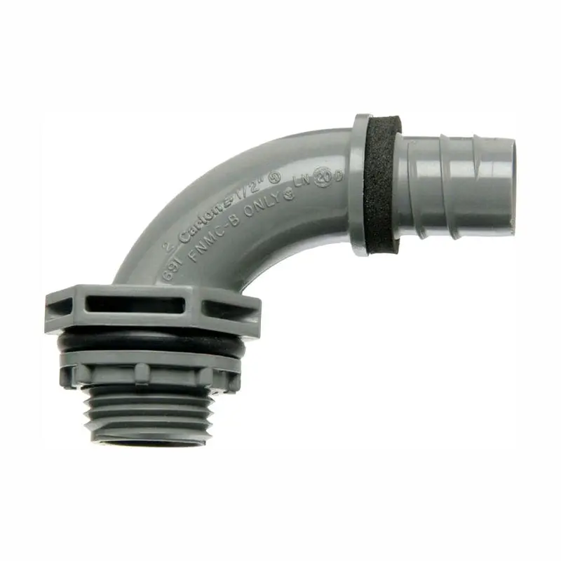 1/2 in. 90 Degree Non-Metallic Liquid Tight 1-Piece PVC Fitting (Case of 20)9.6 / 15 / 3/4