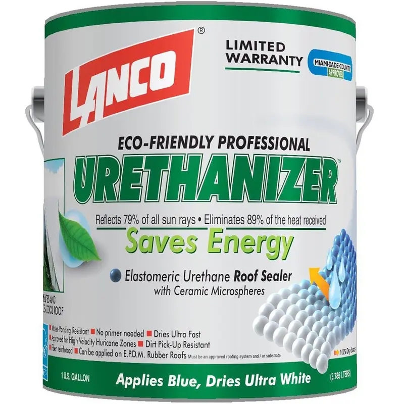 1 Gal. Urethanizer 100% Acrylic Elastomeric Reflective Roof Coating with Eco-Friendly Technology11 / each