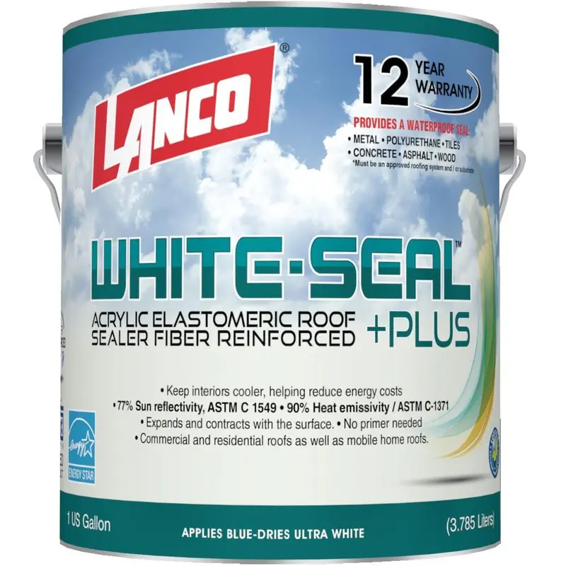 1 Gal. White-Seal Plus 100% Acrylic Elastomeric Reflective Roof Coating with High UV-Ray Reflectance12.40 / gallon