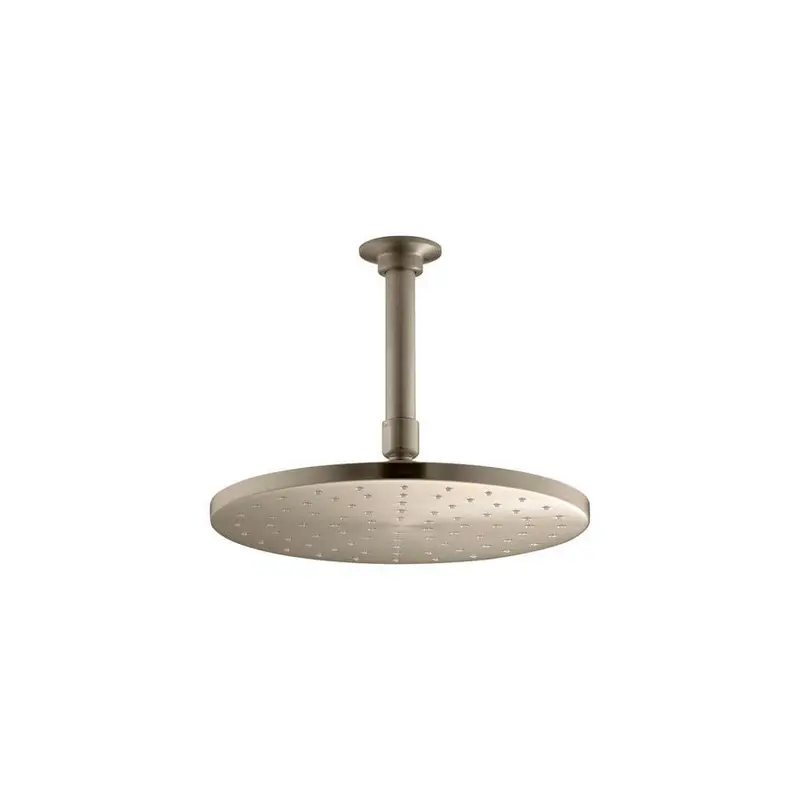 1-Spray 10 in. Single Ceiling Mount Fixed Rain Shower Head in Vibrant Brushed BronzeBrushed Nickel / 6.78