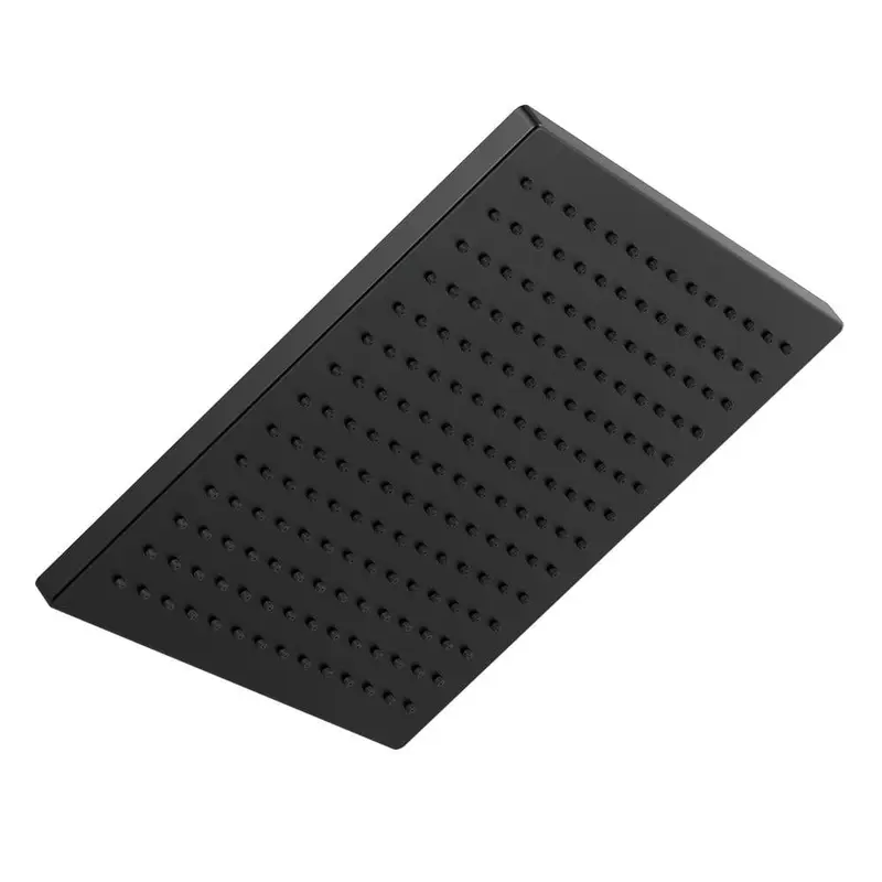 1-Spray 11.8 in. Single Wall Mount Square Fixed Rain Shower Head in Matte BlackBlack Stainless / 7.246