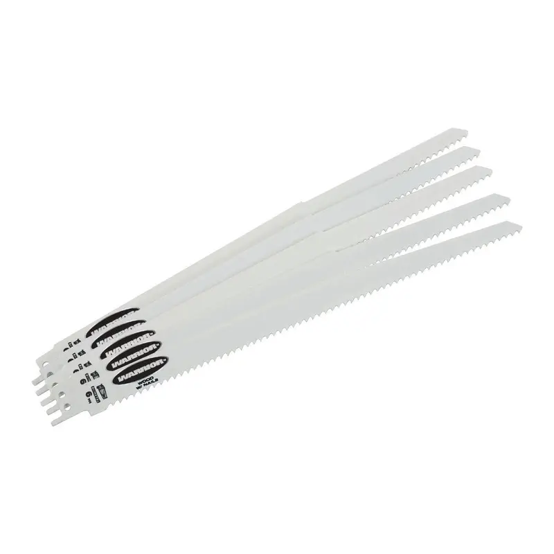 12 in. 6 TPI Wood Cutting Bi-metal Reciprocating Saw Blades, 5 Pk.