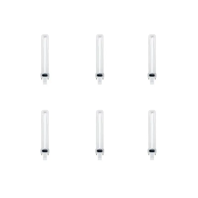 13-Watt Equivalent PL CFLNI Twin Tube 2-Pin Plug-in GX23 Compact Fluorescent CFL Light Bulb, Bright White 3500K (6-Pack)Bright White / .85 / GX23