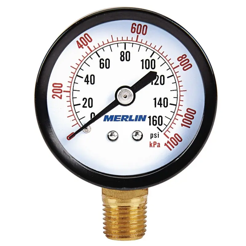 160 PSI 1/4 in. NPT Dry Filled Pressure Gauge